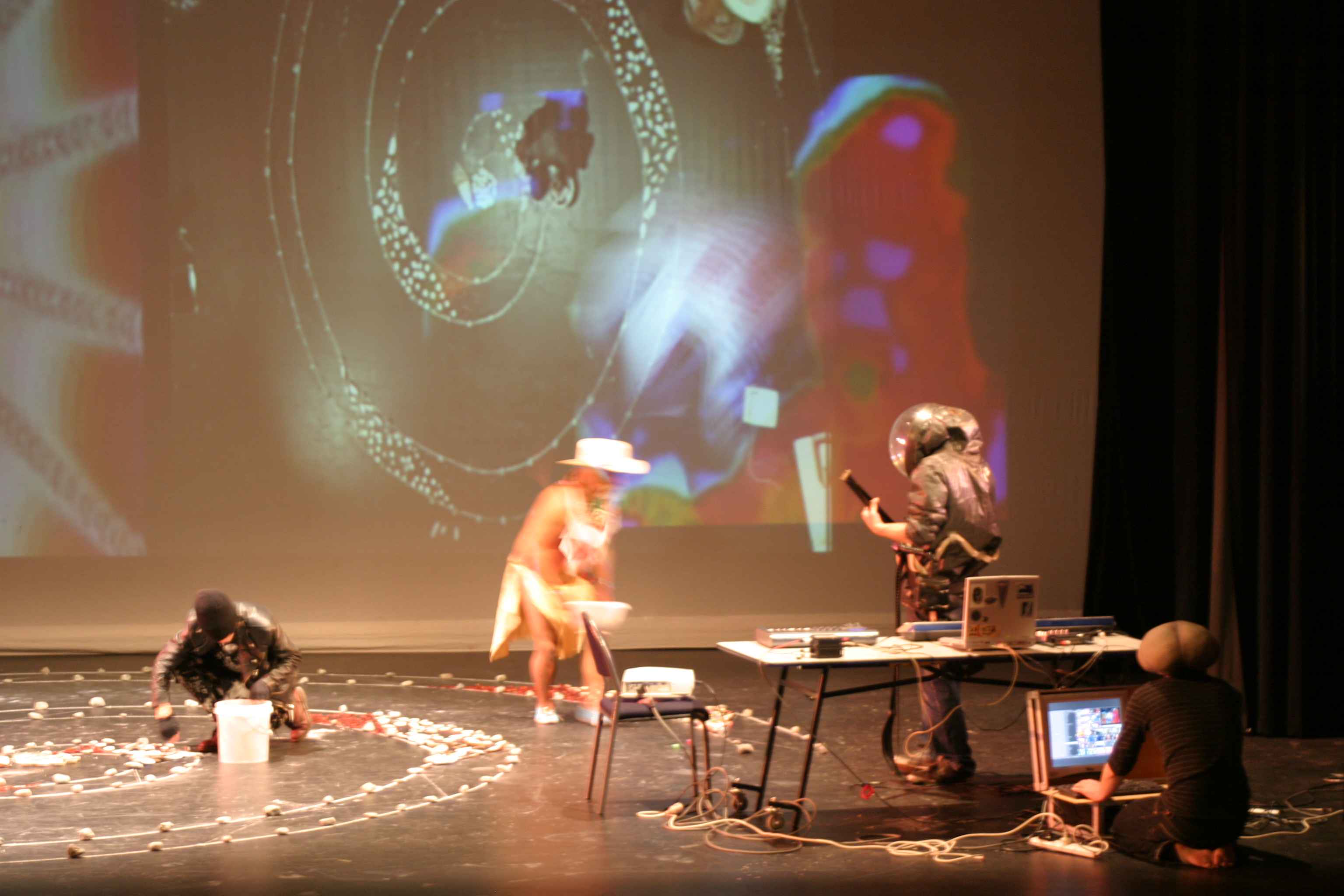 kazaamBLAM! perform with James Luna at Te Papa, Wellington